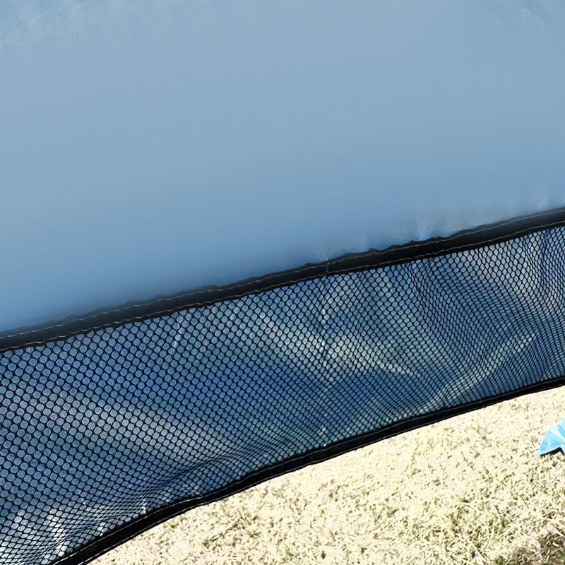 خيمة تخييم على الشاطئ في الهواء الطلق مع حصيرة أرضية متكاملة