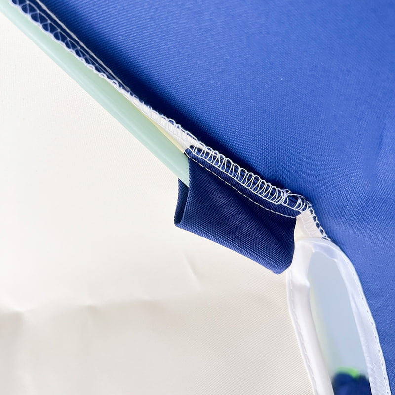 مظلة باغودا مرقعة باللونين الأزرق والأبيض بطول 2.5 متر