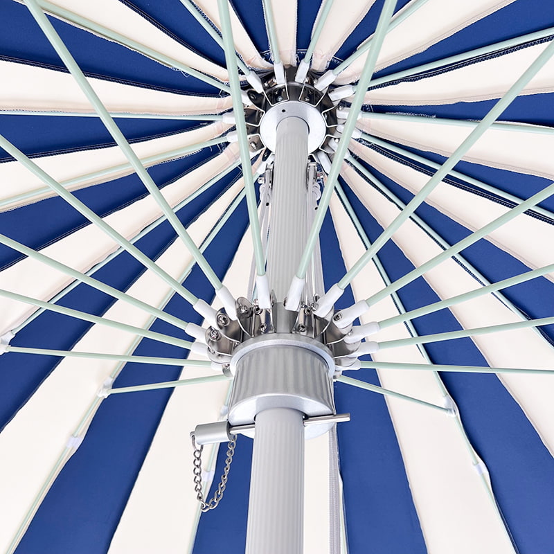 مظلة باغودا مرقعة باللونين الأزرق والأبيض بطول 2.5 متر